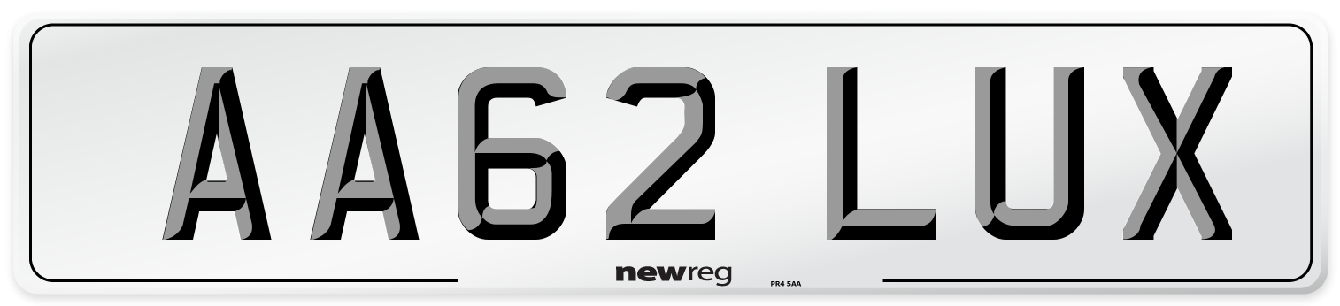 AA62 LUX Number Plate from New Reg